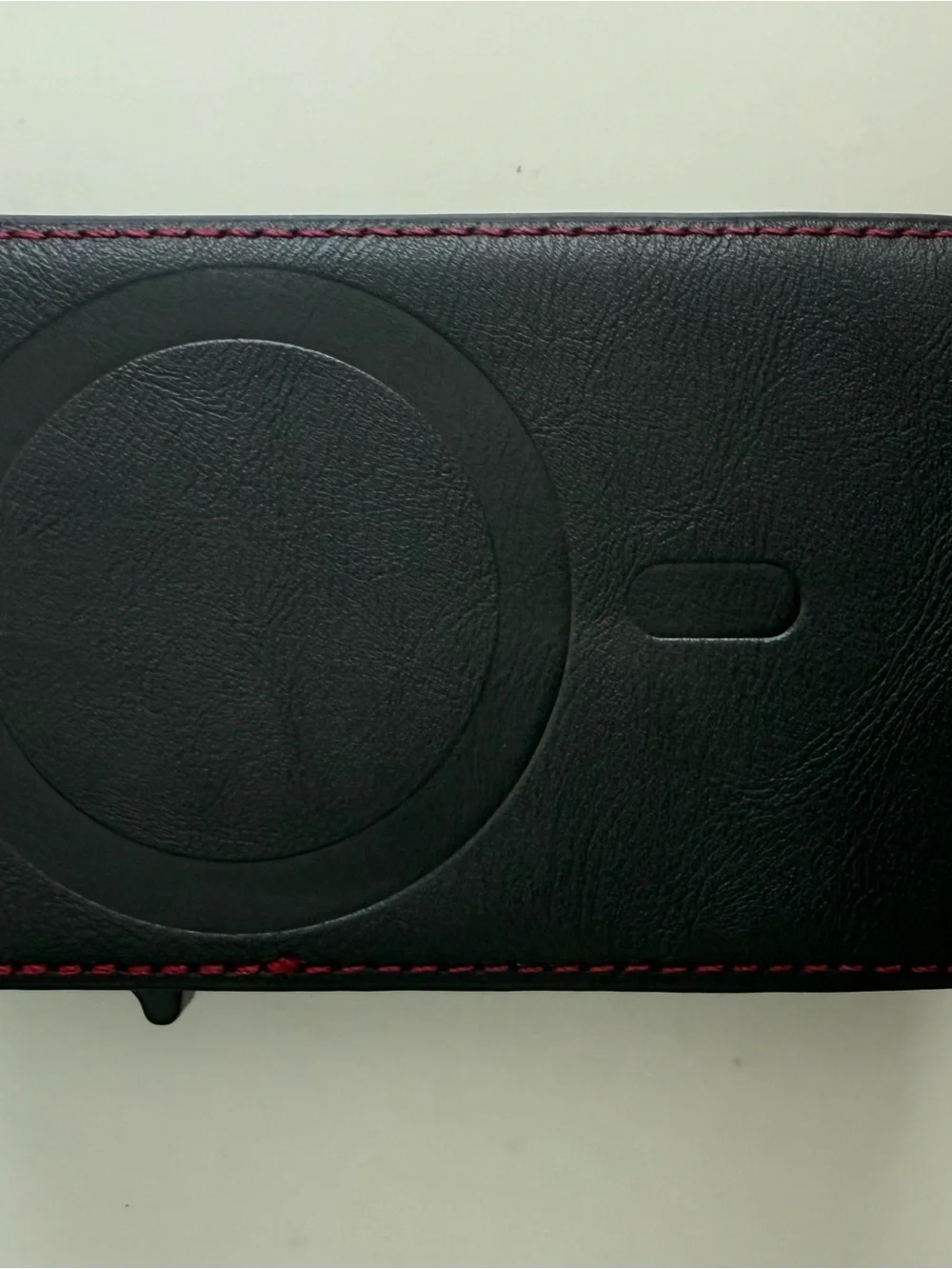 Slim brown minimalist Magnetic RFID blocking pop-up card wallet, air tag holder